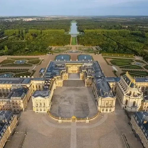 History of Versailles aerial view of versailles